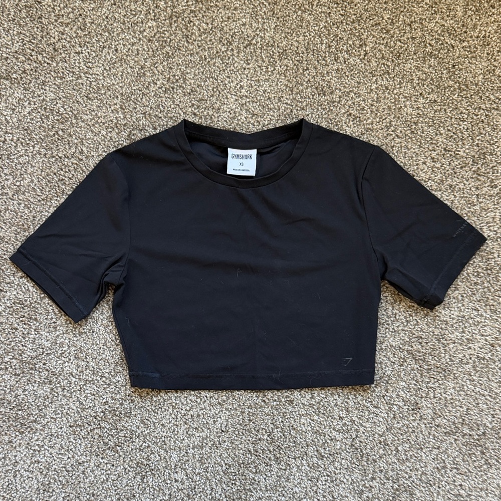 Gymshark x Whitney Simmons Black Crop Tee